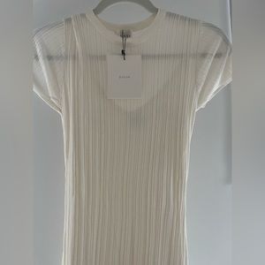 Brand new DISSH Size S Harper Cap Sleeve Midi Dress in Ivory With Slip Dress